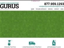 Tablet Screenshot of carpetcaremarketinggurus.com